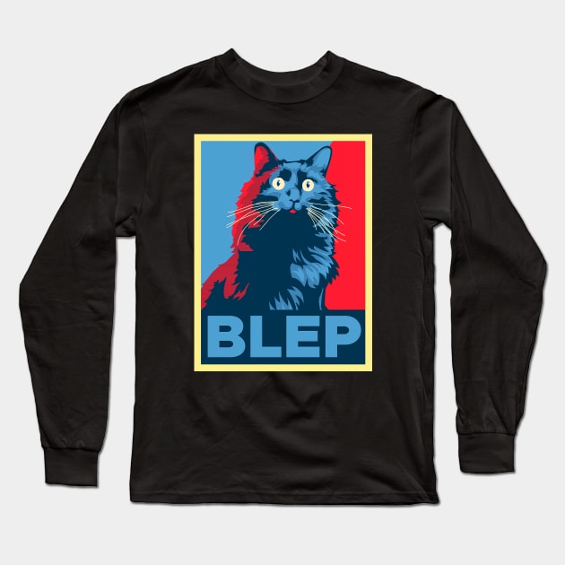 Blep Cat Long Sleeve T-Shirt by Finainung